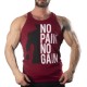 No Pain No Gain Tank Top Atlet Bordo